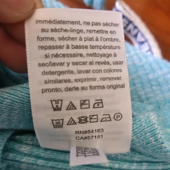 Tommy Hilfiger Light Blue Ribbed Tank Top Size XL - Picture 4 of 6